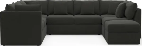 The Pitt Foam Comfort Sectional - Liv Onyx