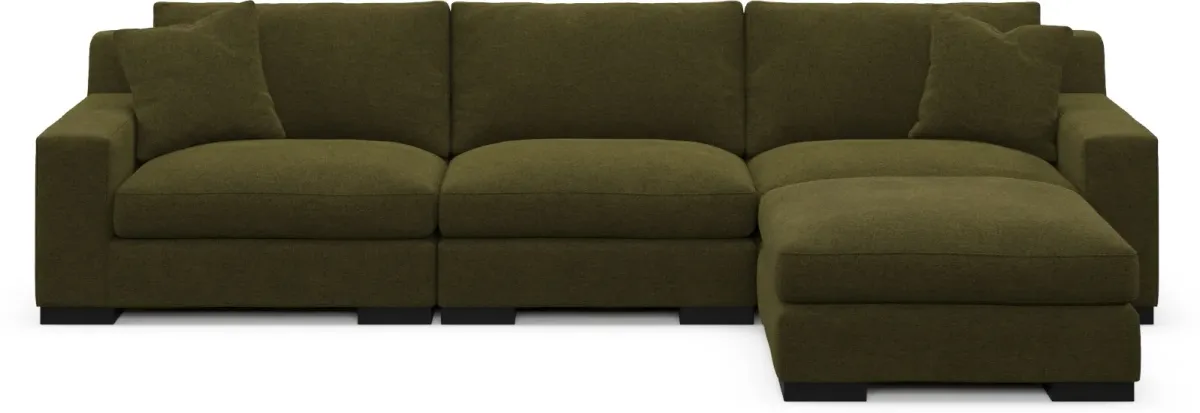 Bondi Foam Comfort Sectional - Midcentury Peat