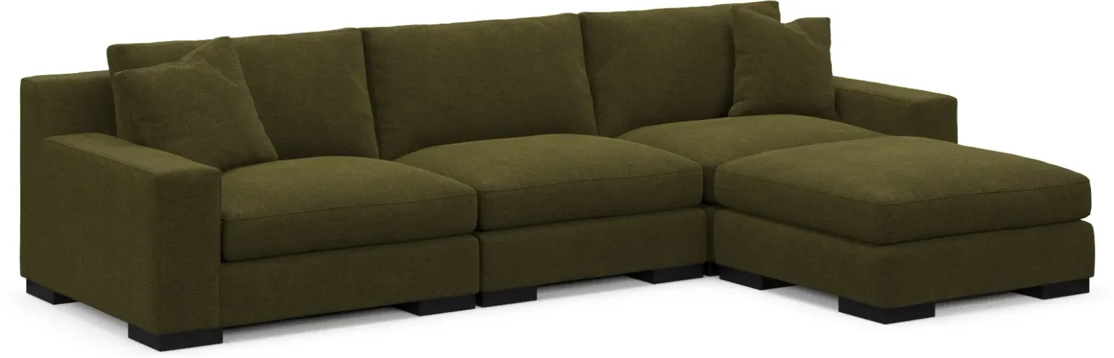 Bondi Foam Comfort Sectional - Midcentury Peat