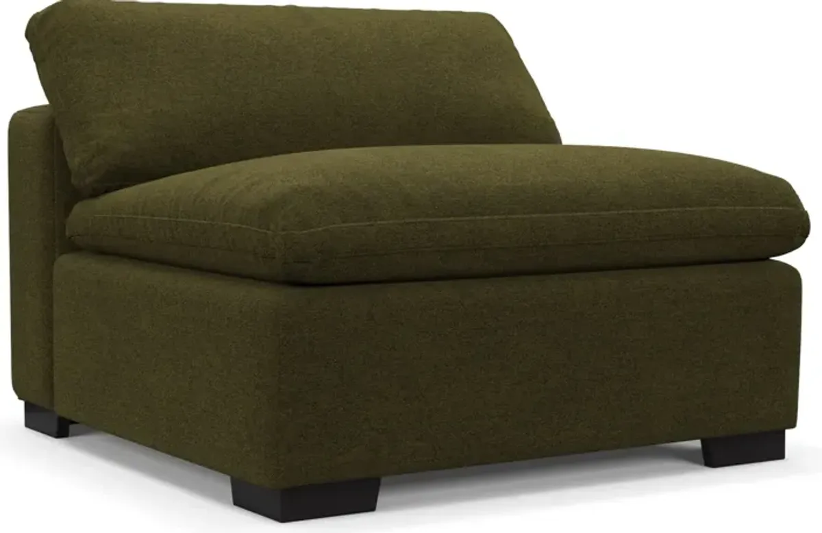 Plush Feathered Comfort Armless Chair - Midcentury Peat