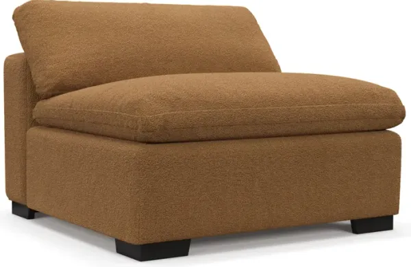 Plush Feathered Comfort Armless Chair - Nora Camel