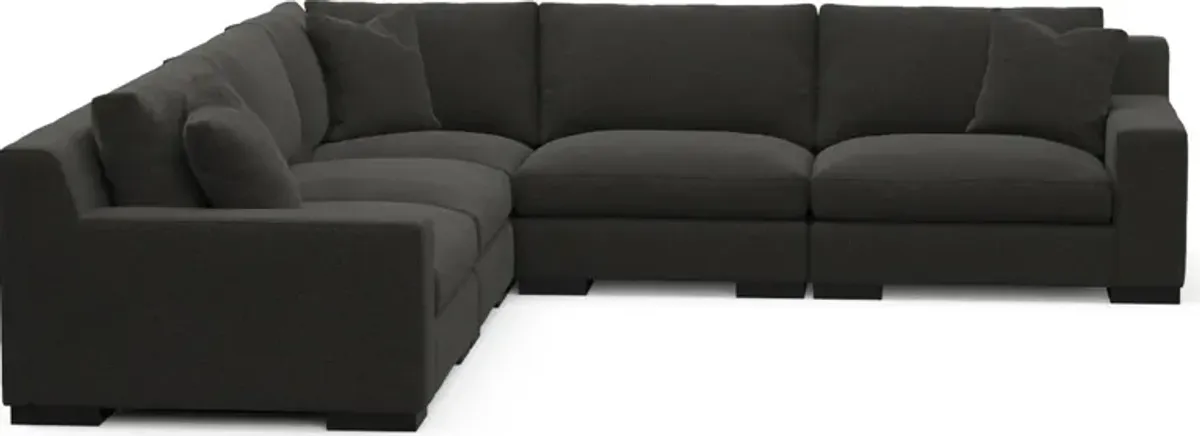 Bondi Foam Comfort 5-Piece Sectional - Liv Onyx