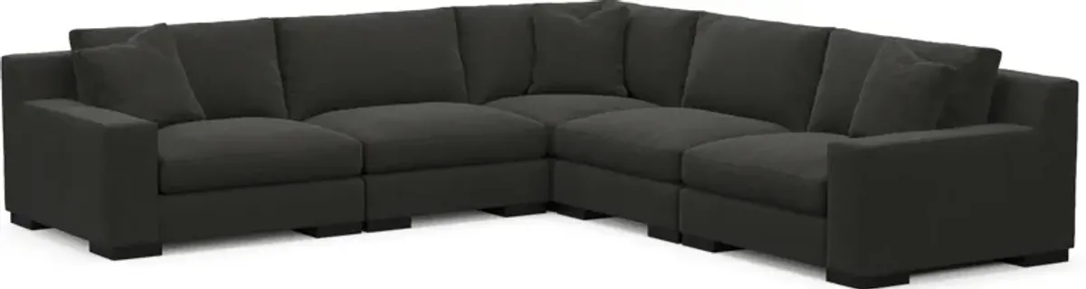 Bondi Foam Comfort 5-Piece Sectional - Liv Onyx