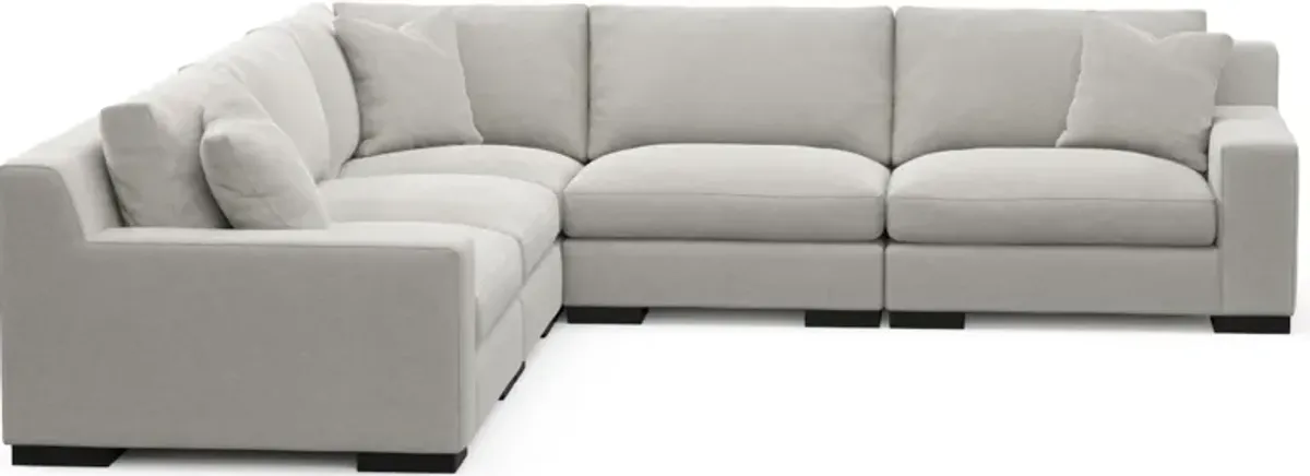 Bondi Foam Comfort 5-Piece Sectional - Basker Dove