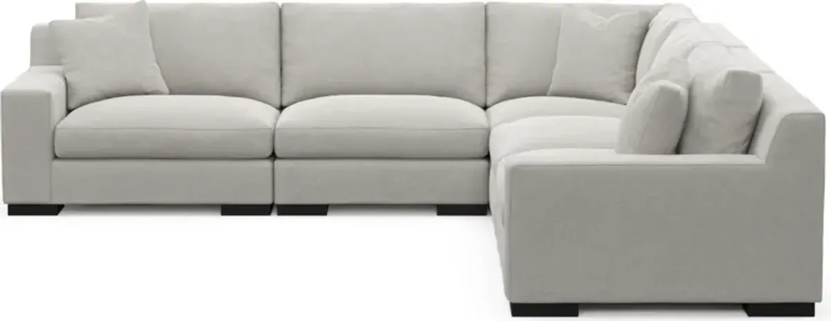 Bondi Foam Comfort 5-Piece Sectional - Basker Dove