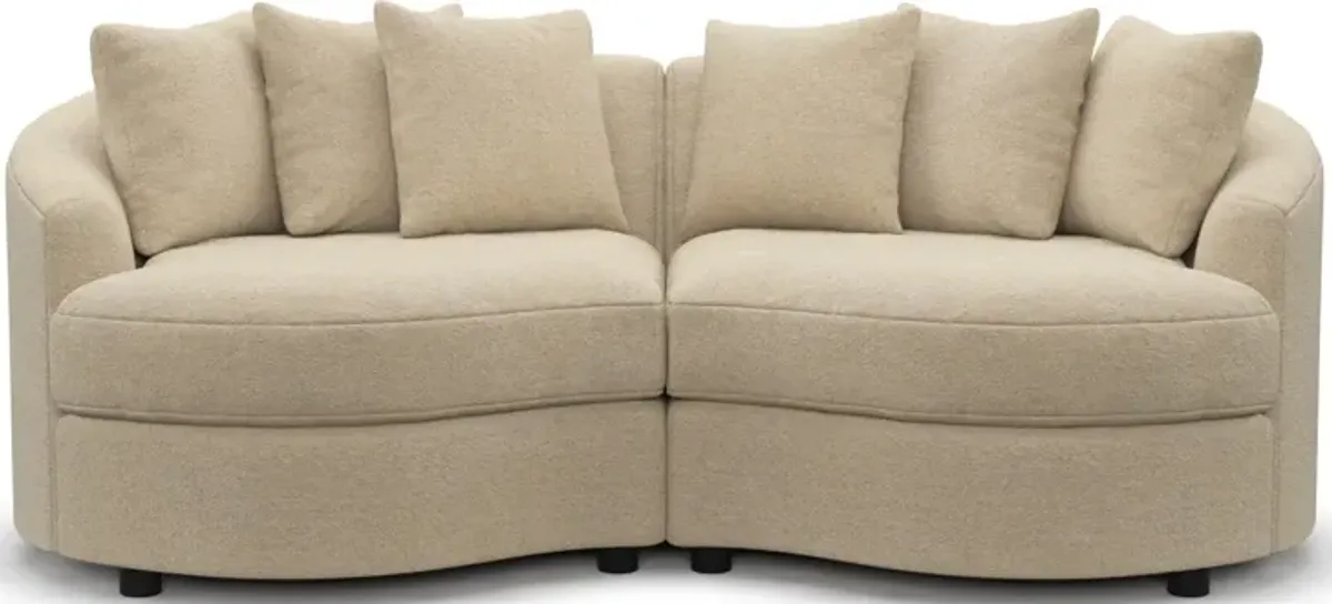 Allegra Foam Comfort Sectional - Midcentury Sand