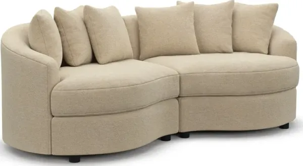 Allegra Foam Comfort Sectional - Midcentury Sand