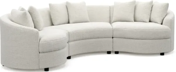 Allegra Foam Comfort 3-Piece Sectional - Bantu Pearl