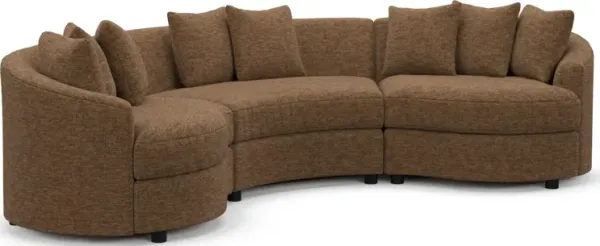 Allegra Foam Comfort Sectional - Balvi Truffle