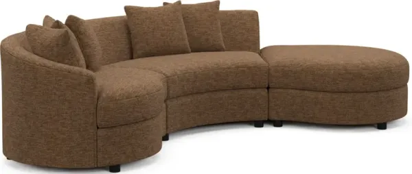 Allegra Foam Comfort Sectional - Balvi Truffle