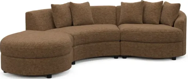 Allegra Foam Comfort Sectional - Balvi Truffle