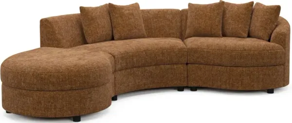 Allegra Foam Comfort Sectional - Sundar Spice