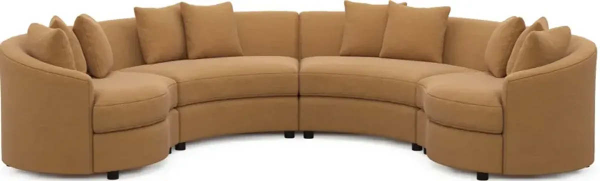 Allegra Foam Comfort 4-Piece Sectional - Merrimac Topaz