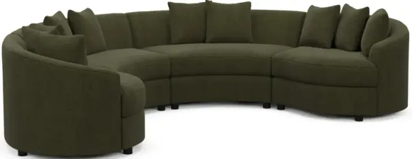 Allegra Foam Comfort Sectional - Marina Moss