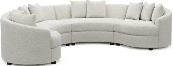 Allegra Foam Comfort Sectional - Texel Gray