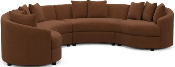 Allegra Foam Comfort Sectional - Nora Chocolate