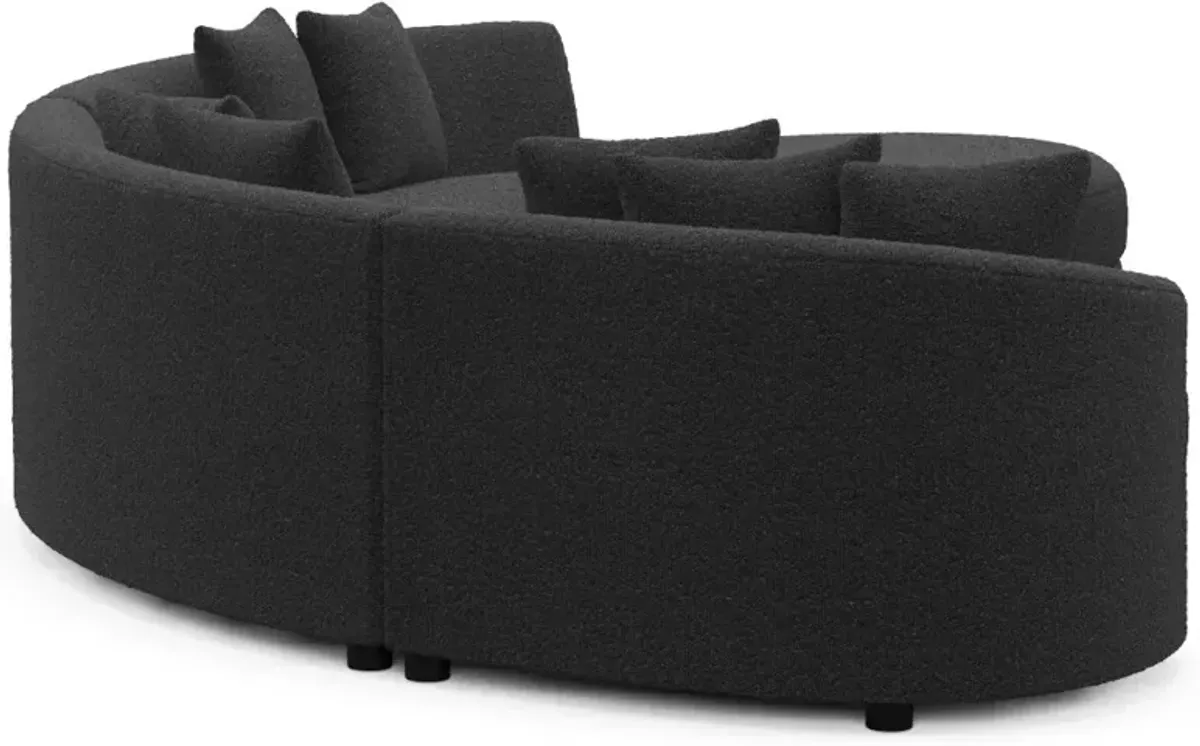 Allegra Foam Comfort 4-Piece Sectional with Right-Facing Chaise - Bloke Obsidian