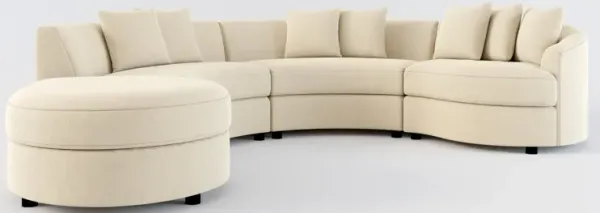 Allegra Foam Comfort 4-Piece Sectional with Left-Facing Chaise - Merrimac Ecru