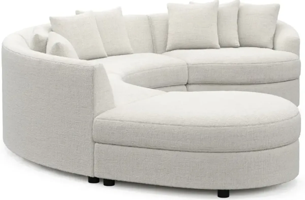 Allegra Foam Comfort 4-Piece Sectional with Left-Facing Chaise - Bantu Pearl