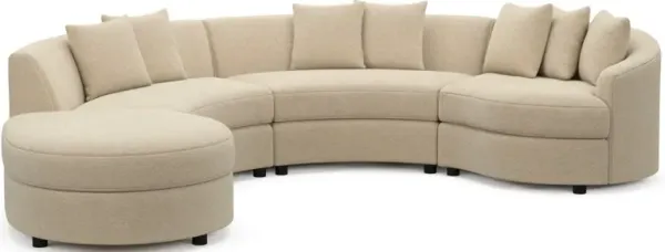 Allegra Foam Comfort Sectional - Midcentury Sand