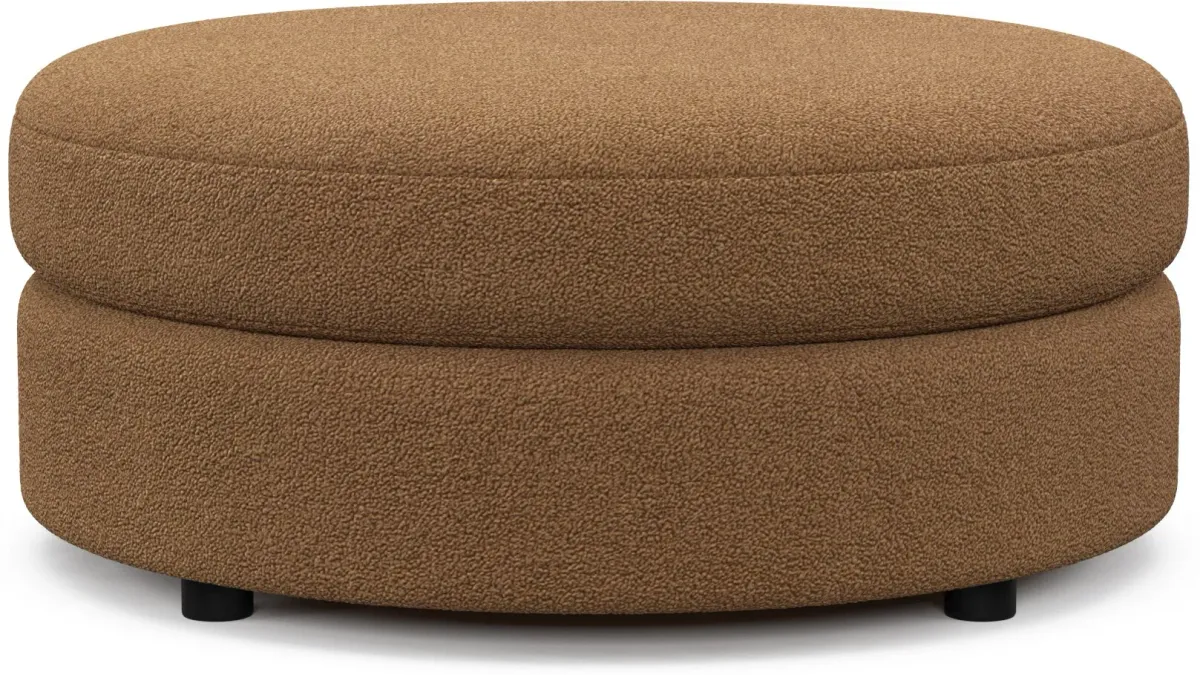 Allegra Foam Comfort Ottoman - Texel Caramel