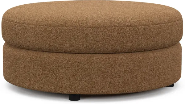 Allegra Foam Comfort Ottoman - Texel Caramel