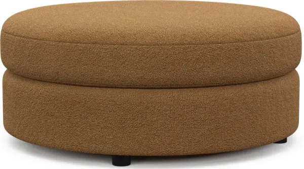 Allegra Foam Comfort Ottoman - Nora Camel