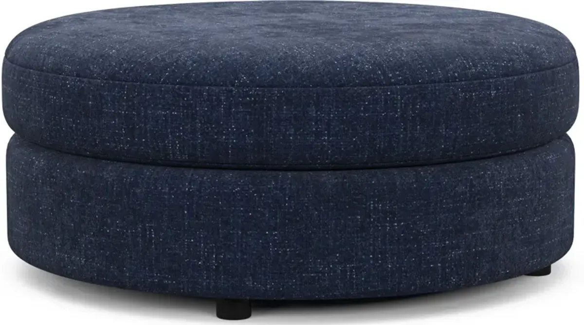 Allegra Foam Comfort Ottoman - Sundar Navy
