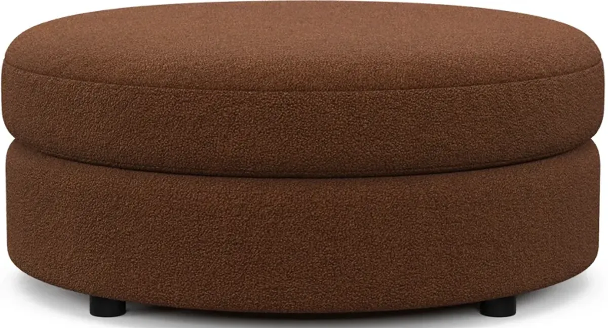 Allegra Foam Comfort Ottoman - Nora Chocolate