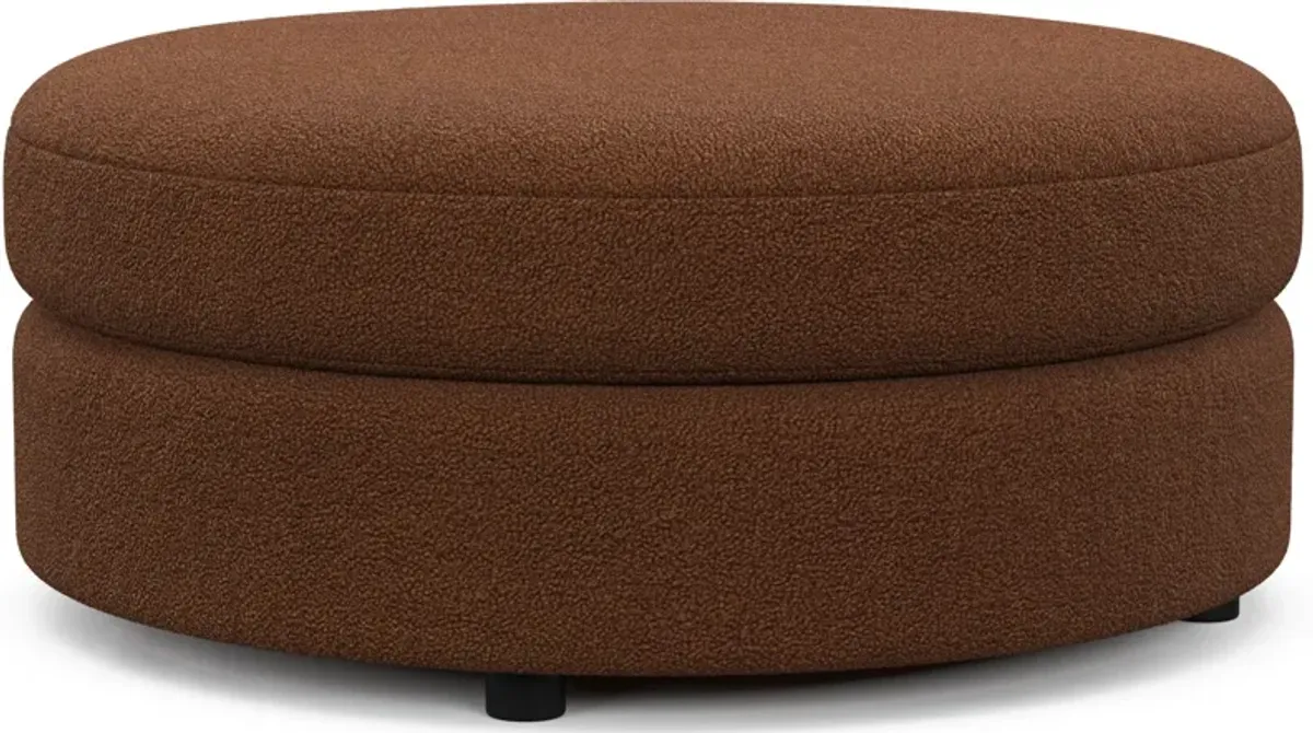 Allegra Foam Comfort Ottoman - Nora Chocolate