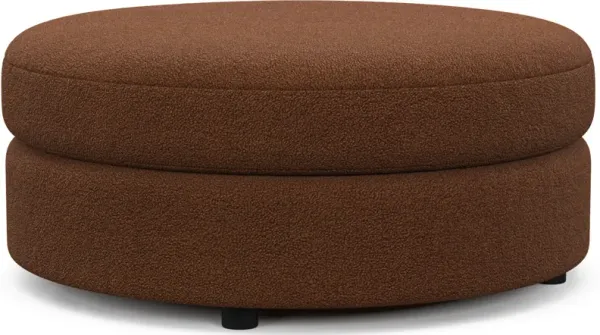 Allegra Foam Comfort Ottoman - Nora Chocolate