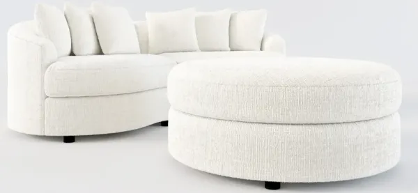Allegra Foam Comfort 2-Piece Sectional and Ottoman - Bantu Pearl