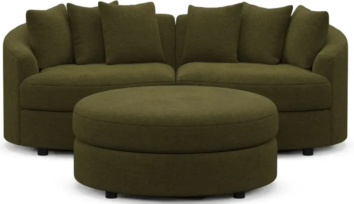 Allegra Foam Comfort Sectional - Midcentury Peat