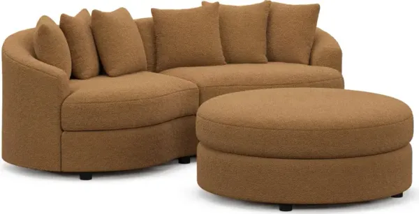 Allegra Foam Comfort 2 Pc. Living Room - Nora Camel