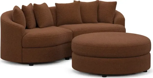 Allegra Foam Comfort 2 Pc. Living Room - Nora Chocolate