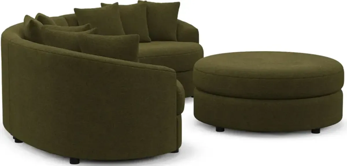 Allegra Foam Comfort Sectional - Midcentury Peat