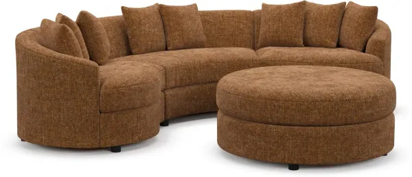 Allegra Foam Comfort 2 Pc. Living Room - Sundar Spice
