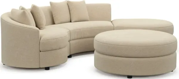 Allegra Foam Comfort 2 Pc. Living Room - Midcentury Sand