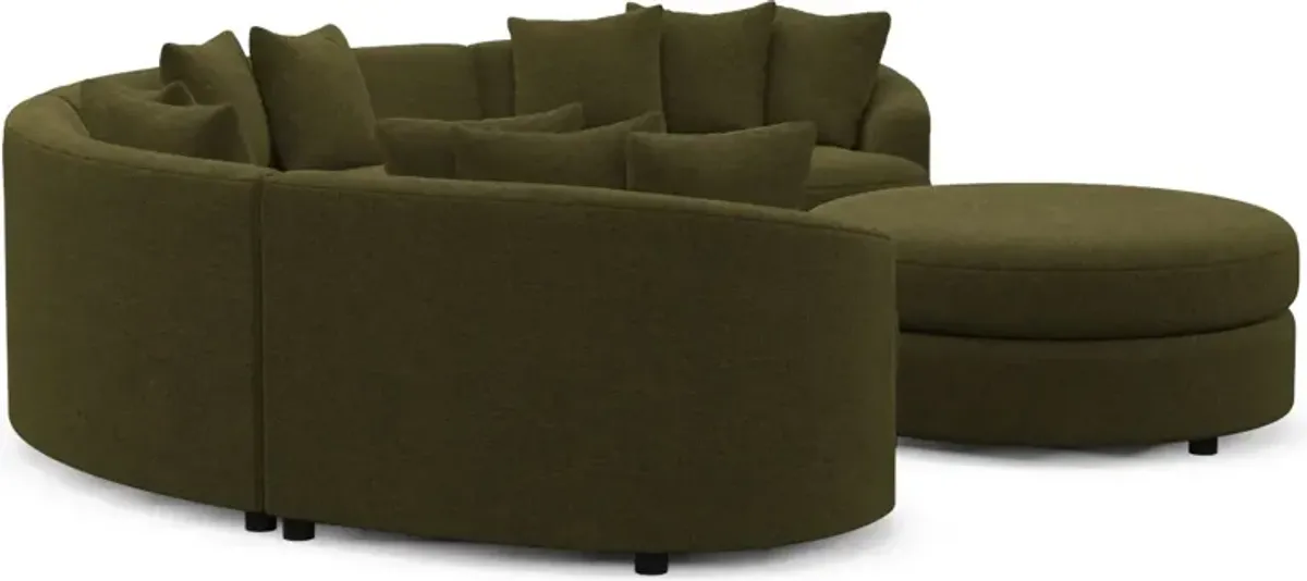 Allegra Foam Comfort Sectional - Midcentury Peat