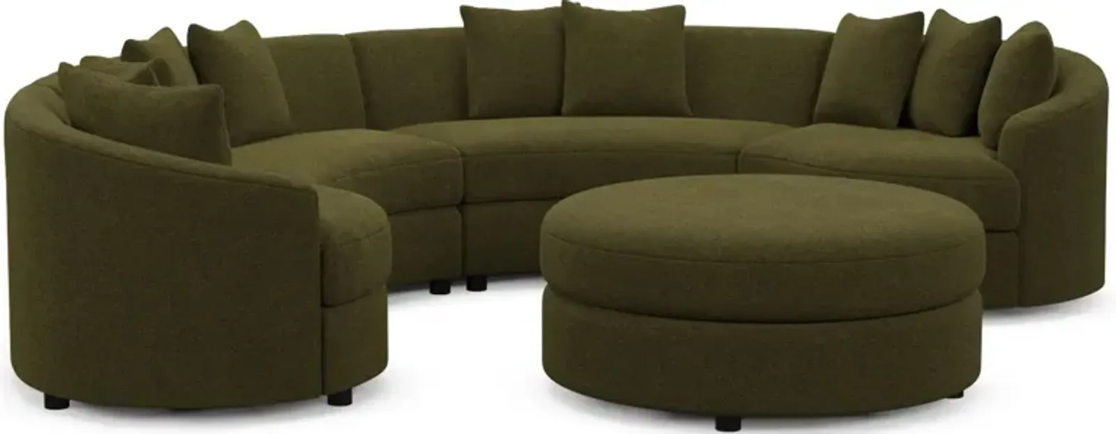 Allegra Foam Comfort Sectional - Midcentury Peat