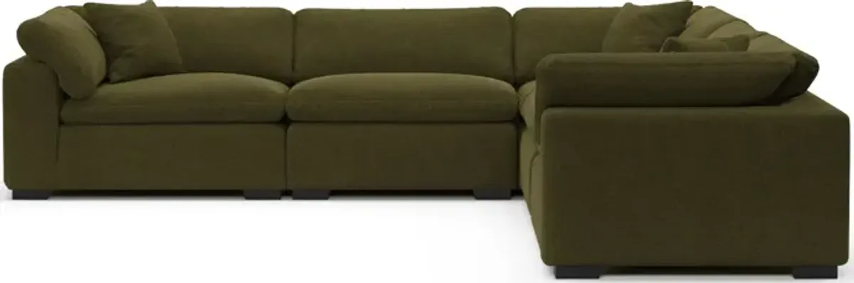 Plush Feathered Comfort Sectional - Midcentury Peat
