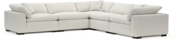 Plush Feathered Comfort Sectional - Texel Gray