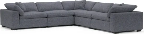 Plush Feathered Comfort Sectional - Haley Navy