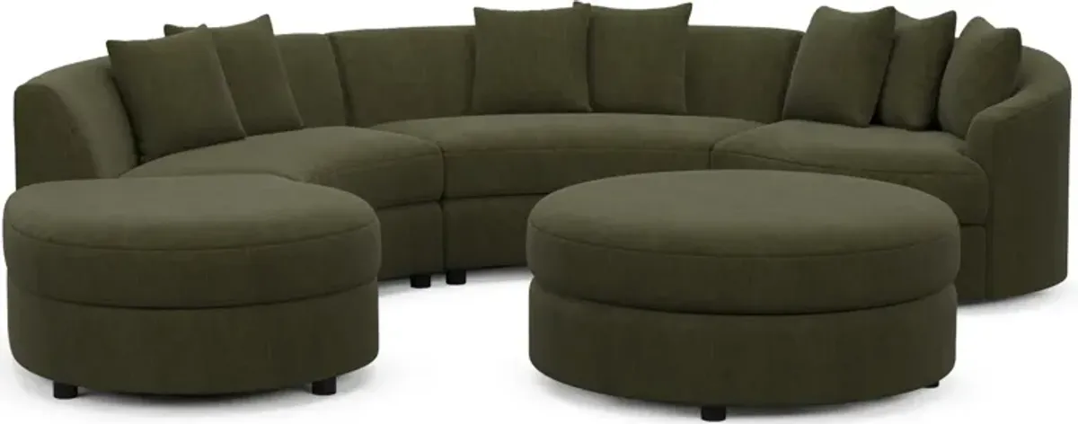 Allegra Foam Comfort Sectional - Marina Moss