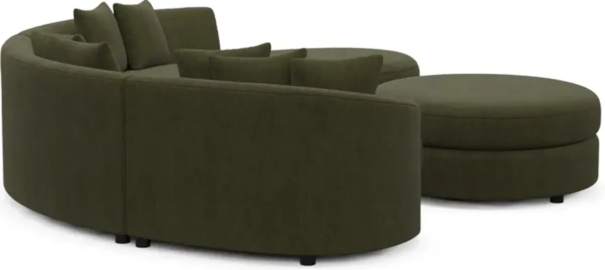 Allegra Foam Comfort Sectional - Marina Moss