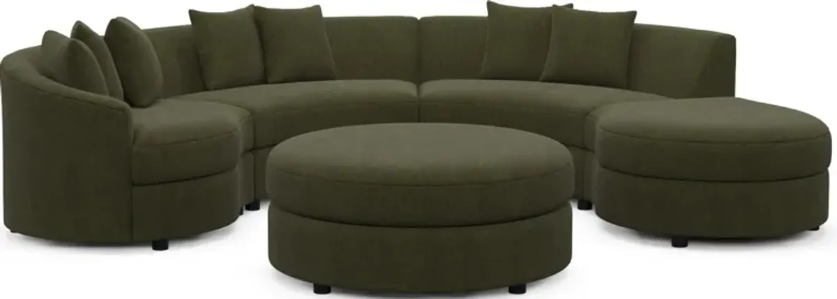 Allegra Foam Comfort Sectional - Marina Moss