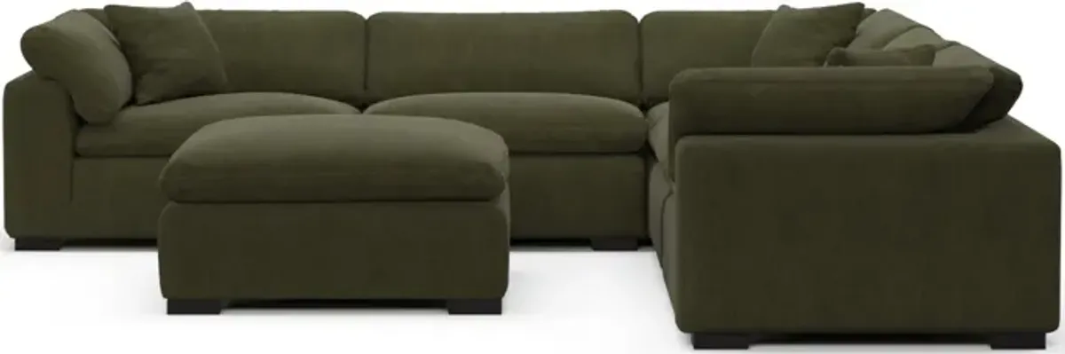 Plush Feathered Comfort Sectional - Marina Moss