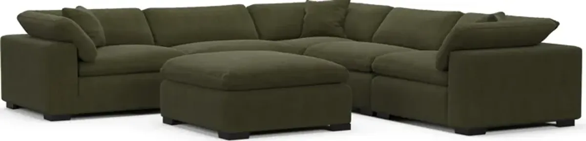 Plush Feathered Comfort Sectional - Marina Moss