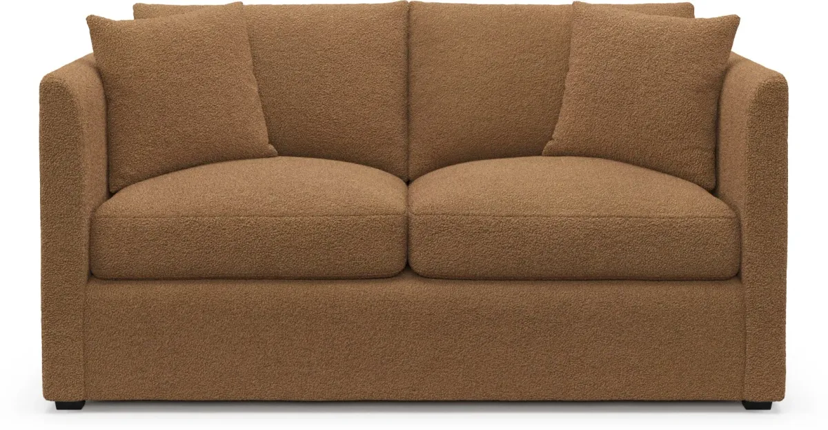 Benji Foam Comfort Loveseat - Texel Caramel