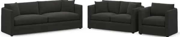 Benji Foam Comfort Sofa, Loveseat and Chair Set - Liv Onyx